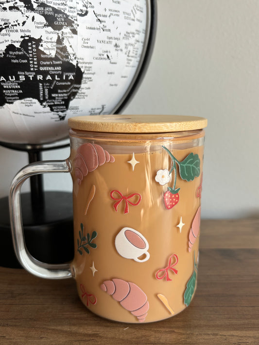 15 oz Glass Coffee Mug