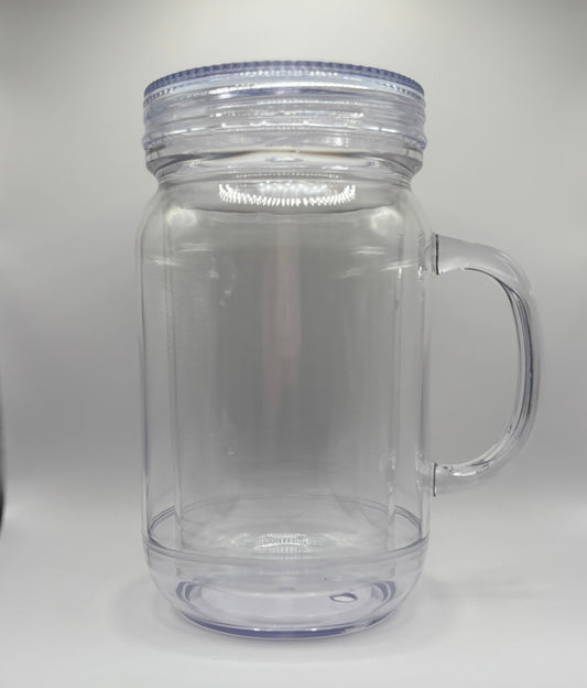 20 oz Snow Globe Mason Jar