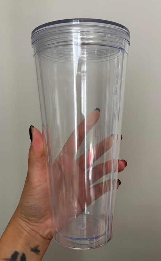 24 oz Snow Globe Acrylic Cup